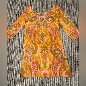 J.Crew Mid century Modern Linen Dress